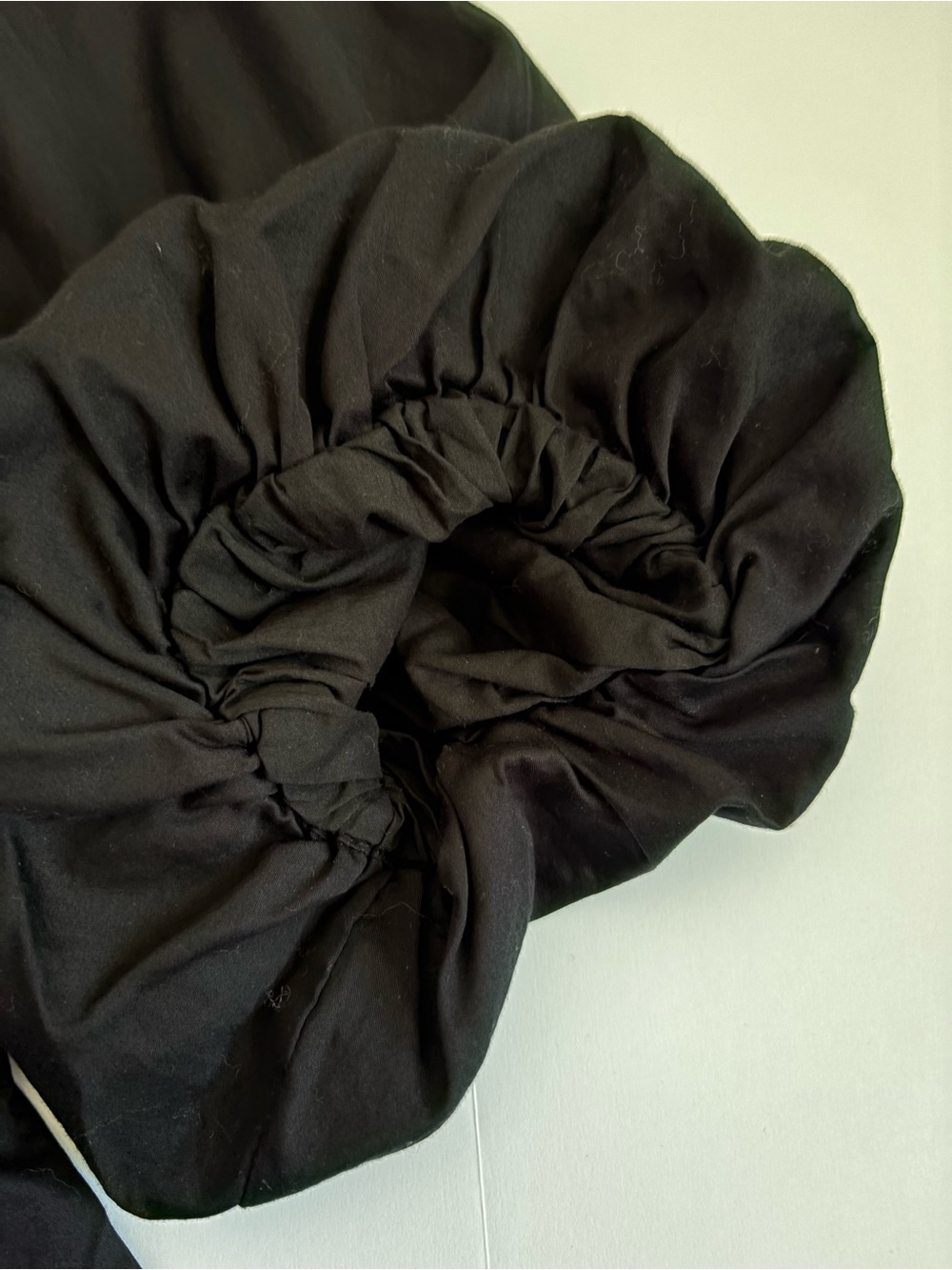 NWT Old Navy Black Puff Sleeve Poplin Peplum Top Size Large - Picture 7 of 13